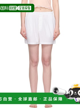 1h可退 潮奢 SKIMS 女士 白色 Cotton Poplin Boxer 睡裤 BOSHO79