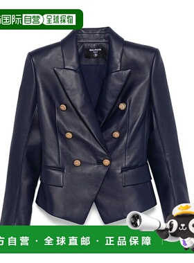 BALMAIN 女士外套 DF0SG185LC626BO AW2024 蓝色 Balmain Jackets