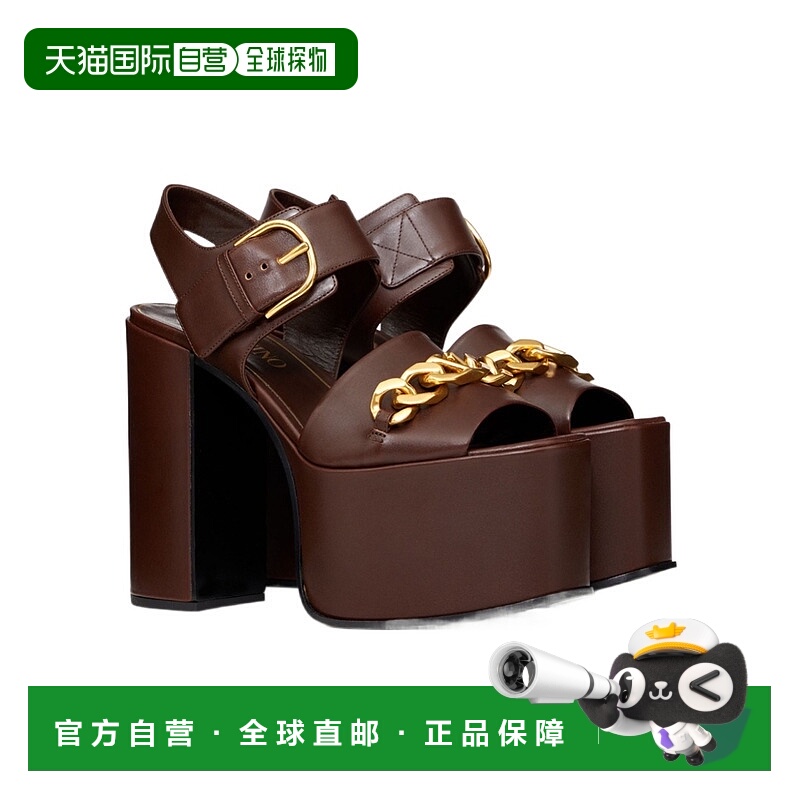 1h可退 VALENTINO 女士凉鞋 2W2S0GF9YZXKG8 SS2023 红色 链条厚