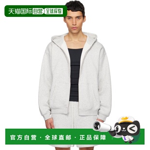 1h可退 潮奢 SKIMS 男士 灰色 Fleece Lounge Relaxed Zip Up 连
