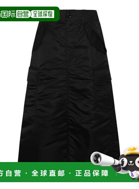 潮奢 Sacai 女士 斜紋裙 SCW305 black黑色 舒适时尚半身裙长裙