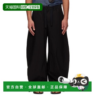 1h可退 潮奢 Sacai 男士 黑色 Cotton Typewriter 长裤 2603923M