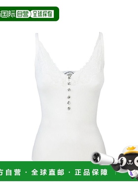 1h可退 SELF-PORTRAIT 女士T恤 PF25042TW AW2025 白色 蕾丝边罗