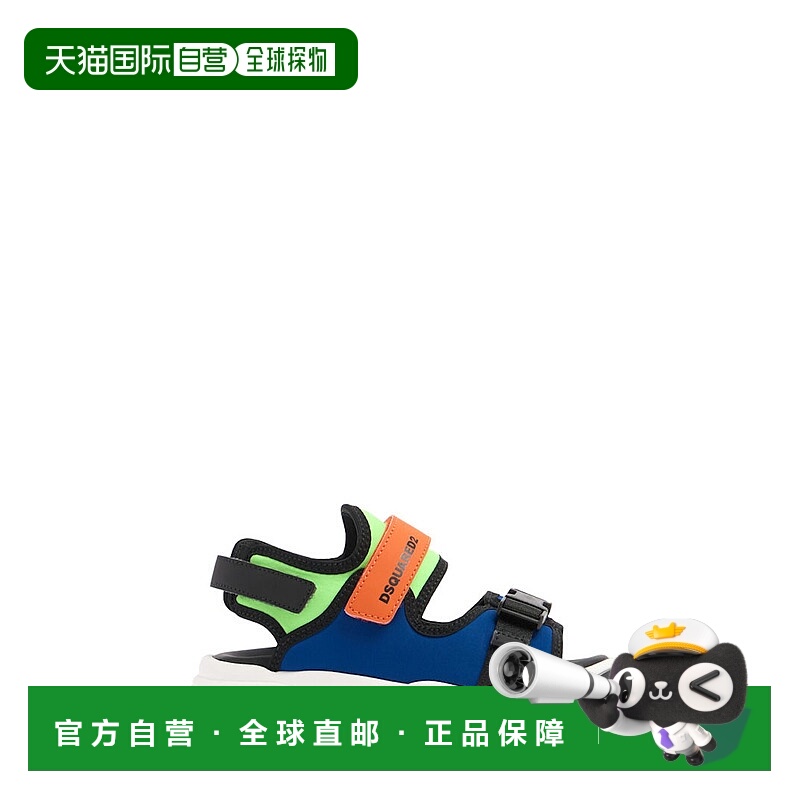 1h可退 潮奢 Dsquared2 二次方 女童 Logo聚酯粘扣凉鞋童鞋