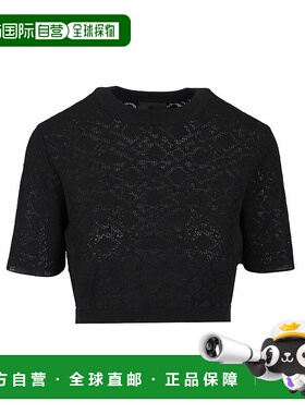 GIVENCHY 女士针织衫 BW90TT4ZPN001 SS2025 黑色 Crop Sweater