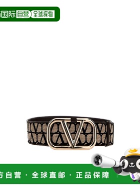 VALENTINO 女士腰带 2W0T0SD9WMC6ZN CO 黑色徽标 皮带腰带