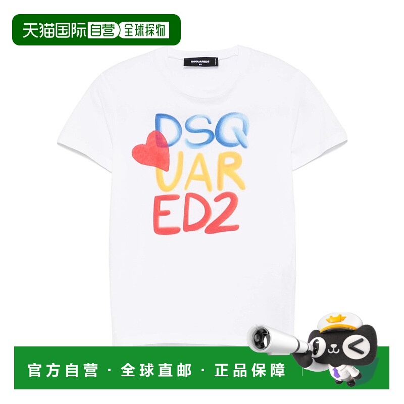 1h可退 DSQUARED2 女士T恤 S73GC0291S24379100 SS2025短袖下摆