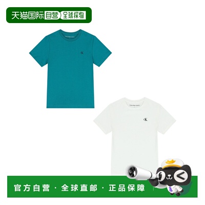 CALVIN KLEIN 男童T恤 IB0IB010930K6 SS2024 白色