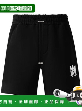 1h可退 AMIRI 男士短裤 AMJYSH1025001 CO 黑色 LOGO系带短裤