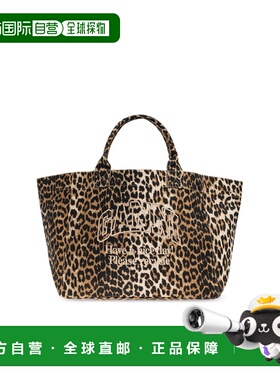 GANNI 女士手提包 A71615903943 SS2026 浅棕色 Ganni Leopard XX
