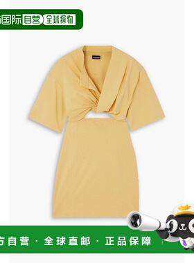 1h可退 潮奢 Jacquemus 女士 Bahia 剪口棉针织迷你连衣裙 23H241