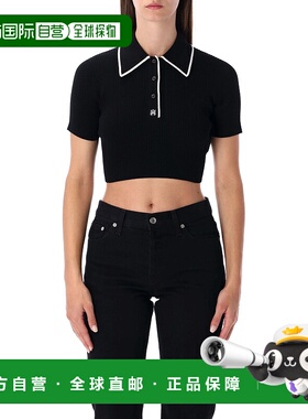 1h可退 AMIRI 女士POLO衫 AWKNPO1028BLACK AW2025 黑色针织衫