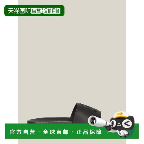1h可退 MONCLER 男士凉鞋 L109A4C00040M2999 SS2026 黑色拖鞋