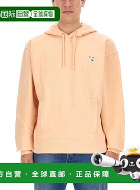 1h可退 潮奢 MAISON KITSUNE 男士 狐狸拼缀卫衣 KM00327KM0027