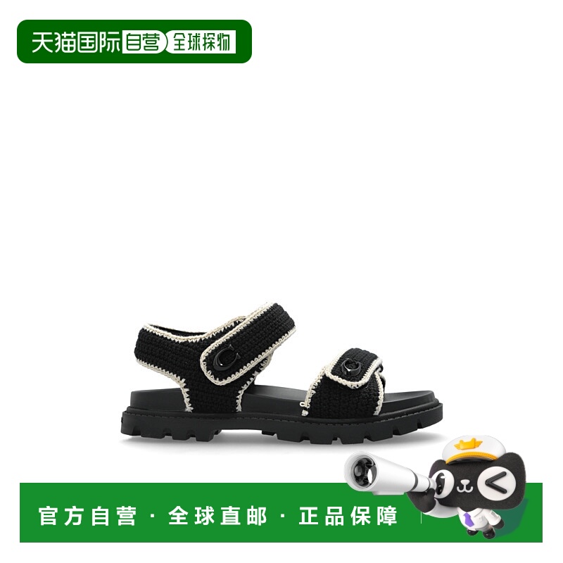1h可退 COACH 女士凉鞋 CBO180L77 AW2025 黑色 'Brynn' sandals