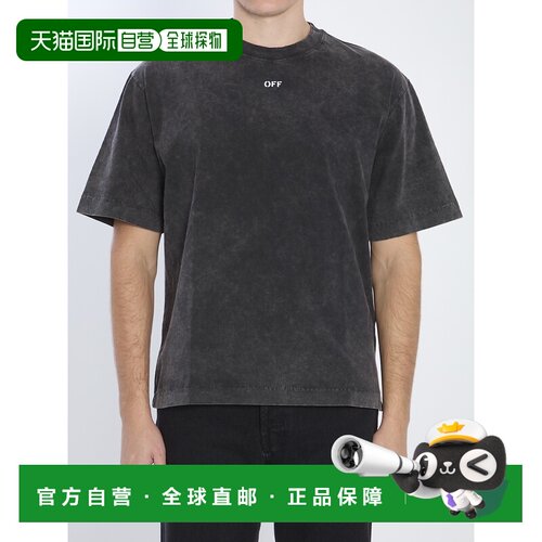OFF-WHITE 男士T恤 OMAA120F25JER0141301 CO 黑色