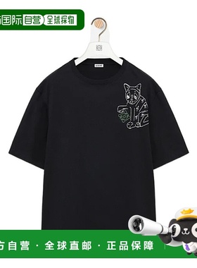 LOEWE 男士T恤 H526Y22XCZ1100 SS2026 黑色 短袖T恤男装