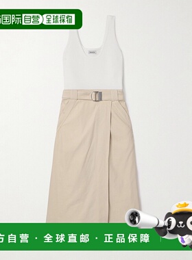 1h可退 潮奢 Simkhai 女士 Camden 束带亚麻混纺弹性针织中长连衣