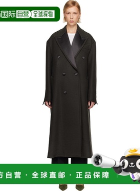 1h可退 潮奢 Ami Paris 女士 黑色 Wool Smocking Double Breaste