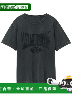 1h可退 ALEXANDER WANG 女士T恤 4CC225154220A CO 黑色 印花T恤