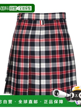 1h可退 潮奢 Thom Browne 汤姆 布朗 女士 格纹半身裙 FGC402AF04