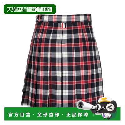 1h可退 潮奢 Thom Browne 汤姆 布朗 女士 格纹半身裙 FGC402AF04