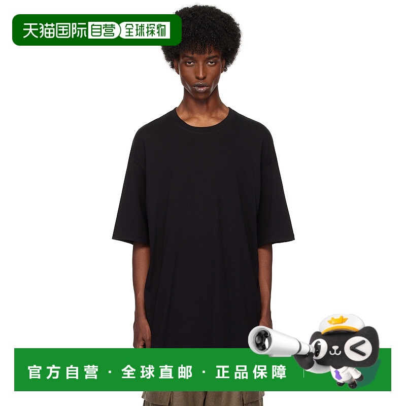 1h可退 潮奢 LOWNN 男士 黑色 Signature Crewneck T 恤 FW24LT14