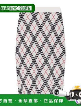 BURBERRY 女士半身裙 81105701 AW2025 花色 EKD 提花格纹针织中