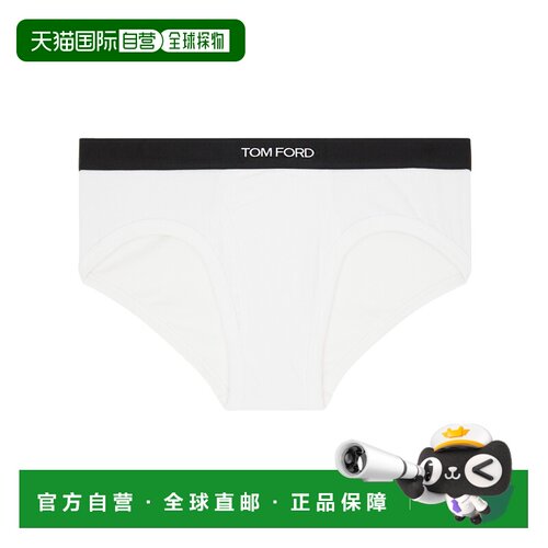 TOM FORD 男士内裤 T4LC1104WHITE SS2025 白色 松紧腰三角内裤