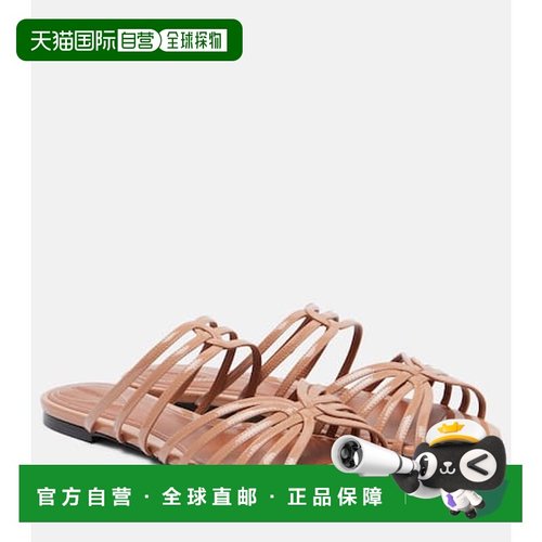 1h可退 潮奢 ZIMMERMANN 女士 Aura 漆皮凉鞋 pink粉色 舒适时尚