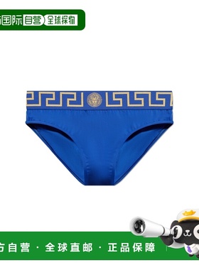 VERSACE 男士泳装 ABU010251A11119A85K CO 蓝色 logo三角泳裤