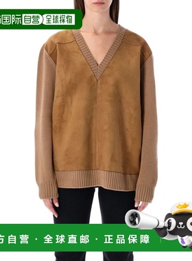 PRADA 女士针织衫 P24T2B173PF0C59 AW2025 驼色 Prada Wool and