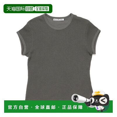 ACNE STUDIOS 男士T恤 CL0266DJO AW2024 黑色 圆领短袖 T 恤男装