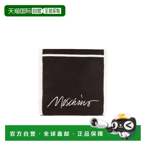 MOSCHINO 毛巾沙滩巾 30843M3351004 AW2025 黑色 徽标围巾
