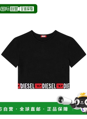 DIESEL 女士T恤 A182730NJAP9XX AW2025 黑色 短袖 T恤