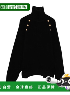 BALMAIN 女童夹克 BX9A60Z3317930OR AW2025 黑色 长袖毛衣针织