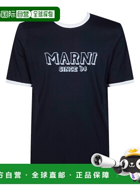 MARNI 男士T恤 HUMU0198MPUSCY91LOB99 SS2026 黑色