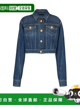 BALMAIN 女士西服 EF1TC180DF656KD SS2025 蓝色 Short denim jac
