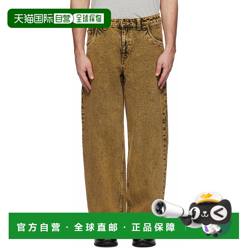 1h可退 潮奢 Dime 男士 黄色 Classic Baggy 牛仔裤 DIMEHO2415GL