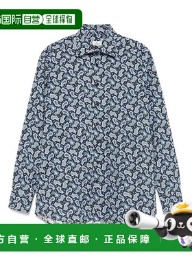 1h可退 ETRO 男士衬衫 MRIB002599SA5M4X0885 AW2025 蓝色