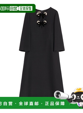 VALENTINO 女士连衣裙 BVAHF01CFNUD SS2026 黑色 Crepe Couture