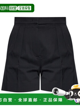 MAX MARA 女士短裤 1141016206003 SS2026 黑色 褶皱短裤