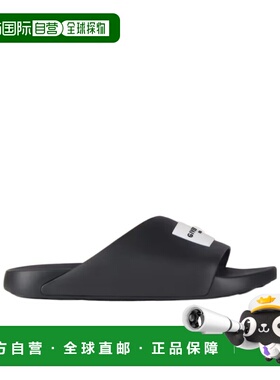 GIVENCHY 男士凉鞋 BH302MH1XL001 SS2026 黑色 LABEL SLIDE FLAT