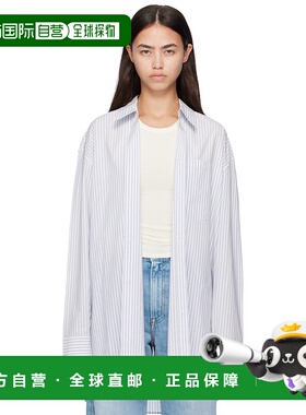 1h可退 潮奢 Acne Studios 艾克妮 女士 蓝色纽扣衬衫 CB0117