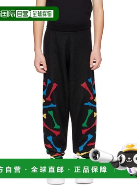 1h可退 潮奢 AMIRI 男童 黑色 Bones Stacked 儿童运动裤童装 AKK