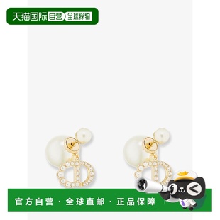 迪奥 女士 Tribales 1h可退 金色金属耳环 DIOR finish E436 潮奢