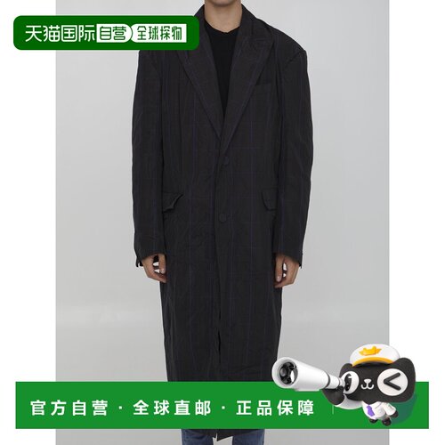 BALENCIAGA 男士风衣 720027TNO741240 SS2025巴黎世家黑色西装
