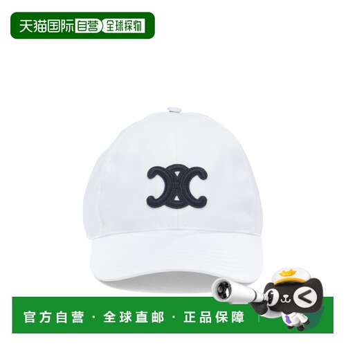 CELINE 女士帽子 2AUT6969P01BC CO 白色 TRIOMPHE BASEBALL CAP
