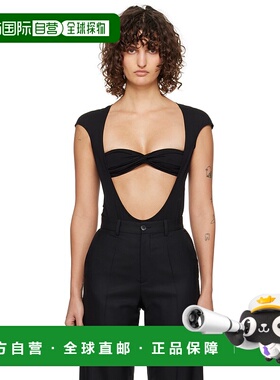 1h可退 潮奢 BEAUFILLE 女士 黑色 Baes 连体衣 BFSS23J01吊带