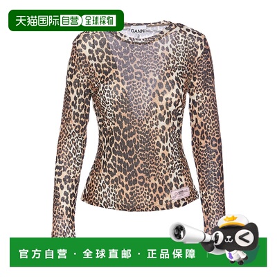 GANNI 女士针织衫 T4208943 AW2025 黄色 Long sleeve transparen